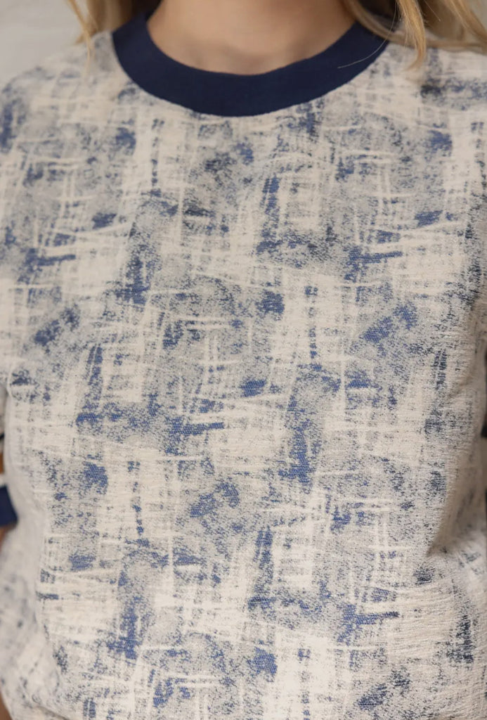 Banded Stripe Two Toned Top - The Edit LLC