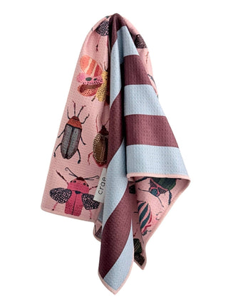 Beetle Club: Reversible Hand Towel: Multi / 19x29in - The Edit LLC