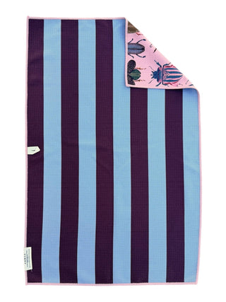 Beetle Club: Reversible Hand Towel: Multi / 19x29in - The Edit LLC