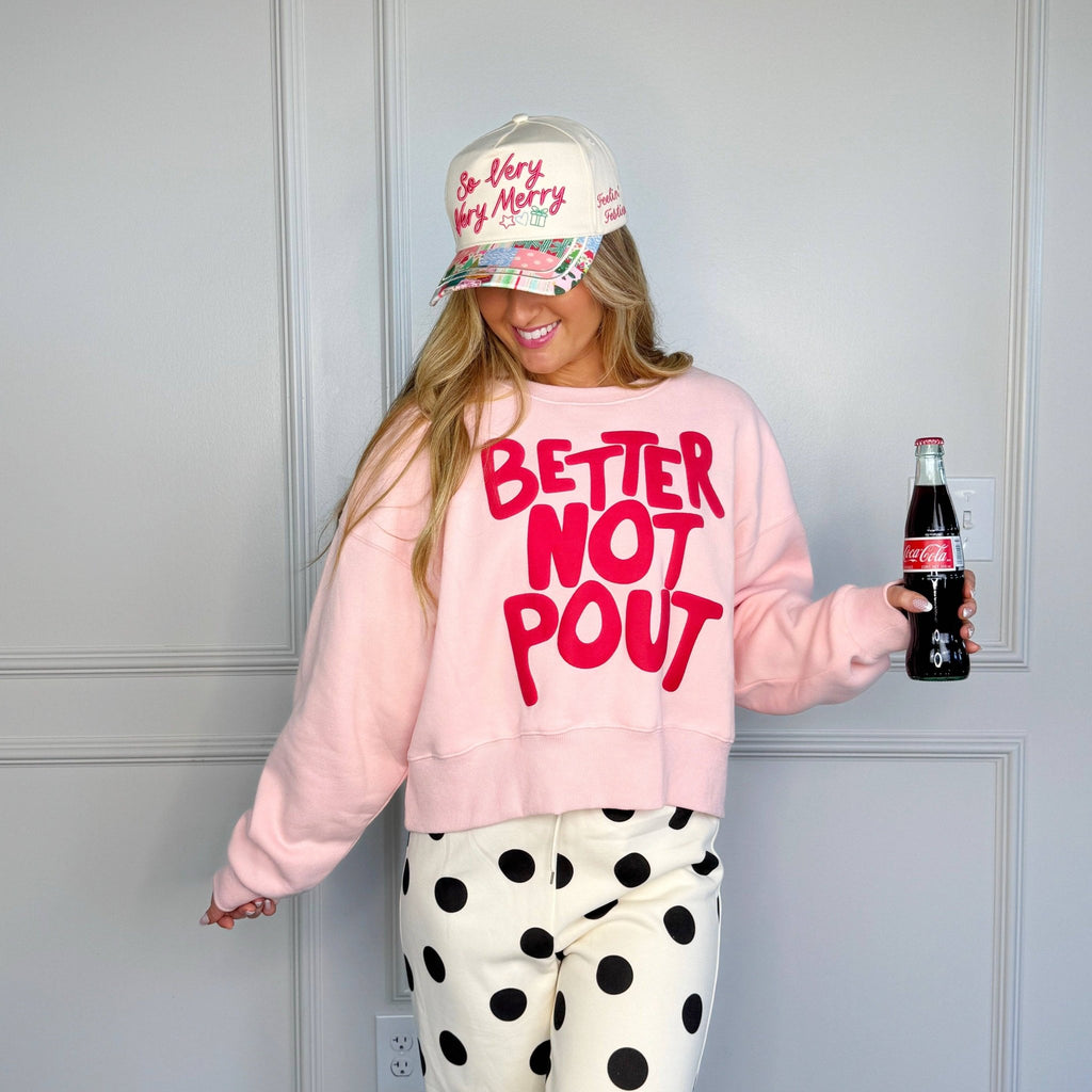 Better Not Pout Puff Crop Sweatshirt - The Edit LLC