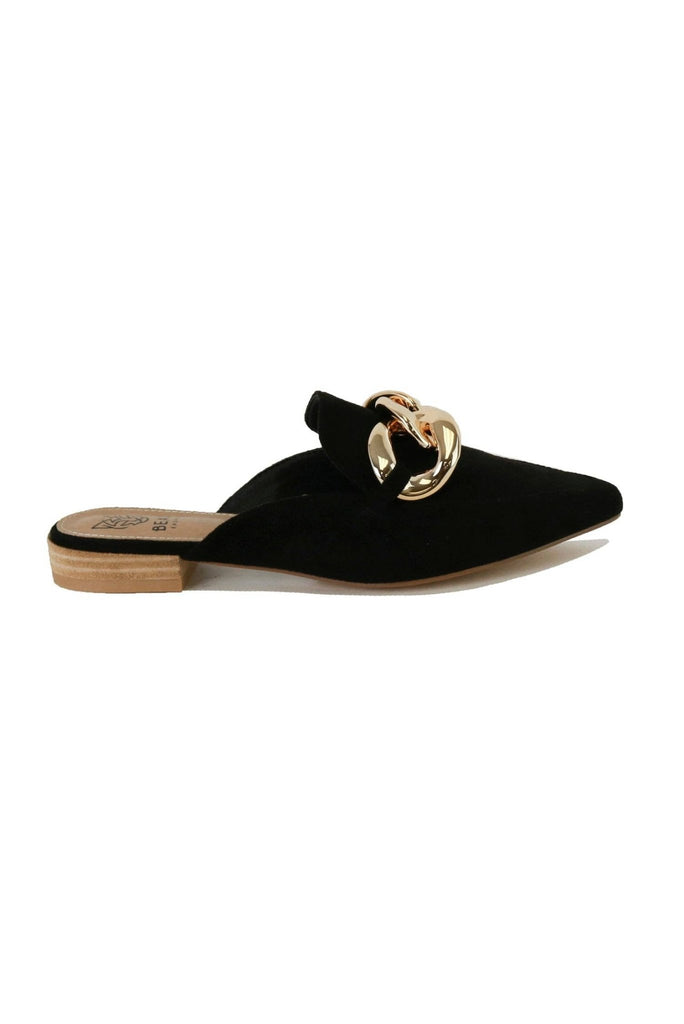 Black Chain Detail Mules - The Edit LLC