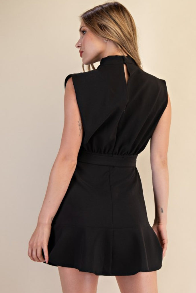 Black Cowl Neck Dress - The Edit LLC