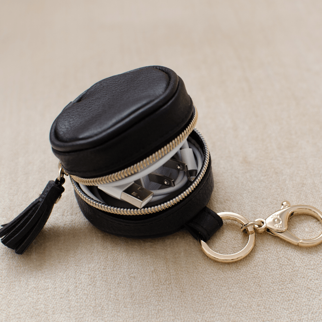 Black Diaper Bag Charm Pod Keychain - The Edit LLC