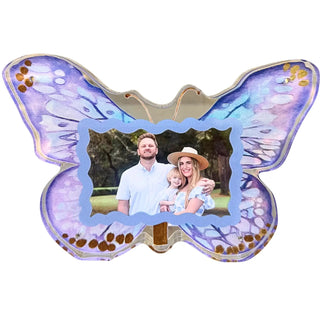 “Blue Butterfly” Acrylic Magnetic Photo Frame  - The Edit LLC