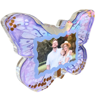 “Blue Butterfly” Acrylic Magnetic Photo Frame  - The Edit LLC