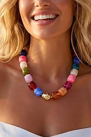 Bold Chunky Beaded Statement Necklace - The Edit LLC