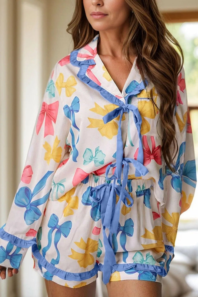 Bow Pajama Set - The Edit LLC