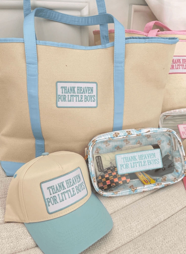 Boys: Thank Heaven - Canvas Boat Tote - The Edit LLC