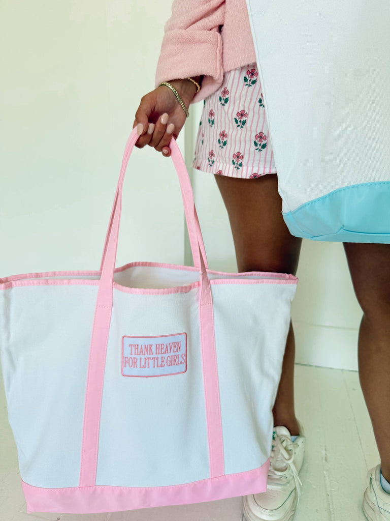 Boys: Thank Heaven - Canvas Boat Tote - The Edit LLC