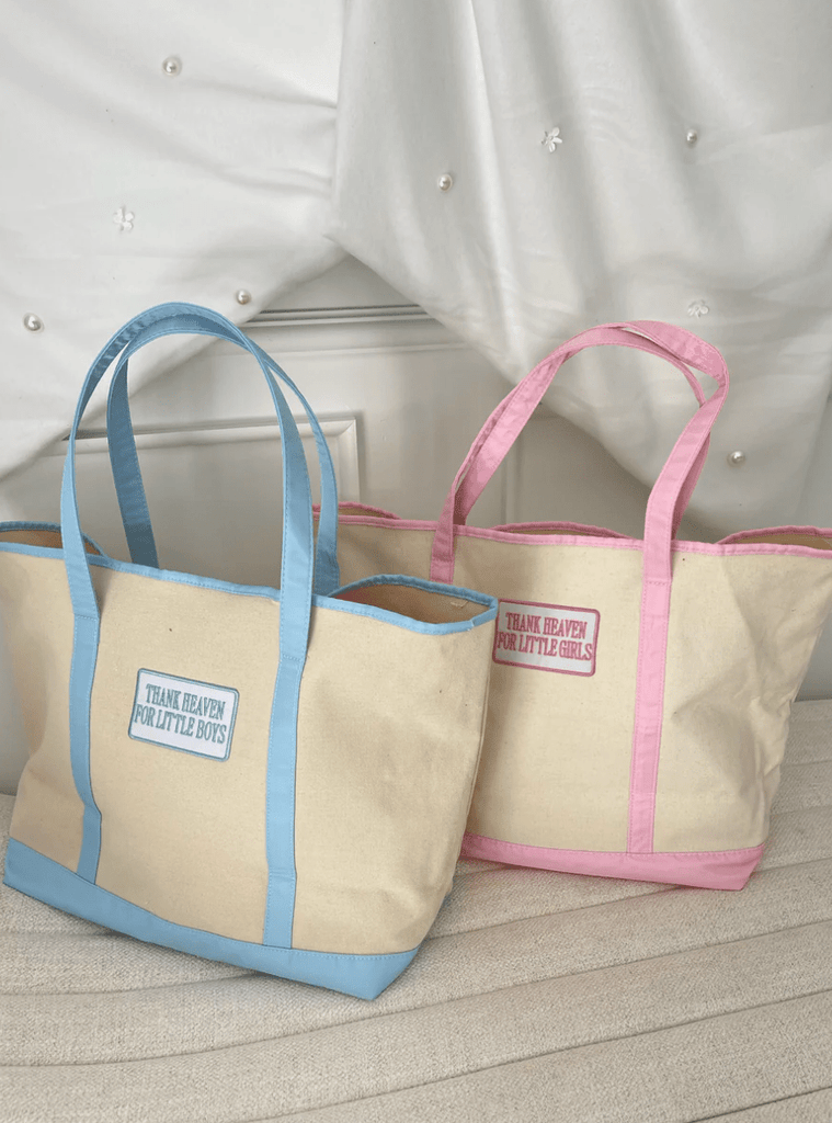 Boys: Thank Heaven - Canvas Boat Tote - The Edit LLC