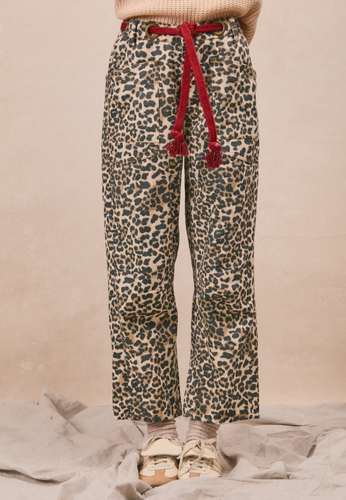 Braided Belt Leopard Pants - The Edit LLC