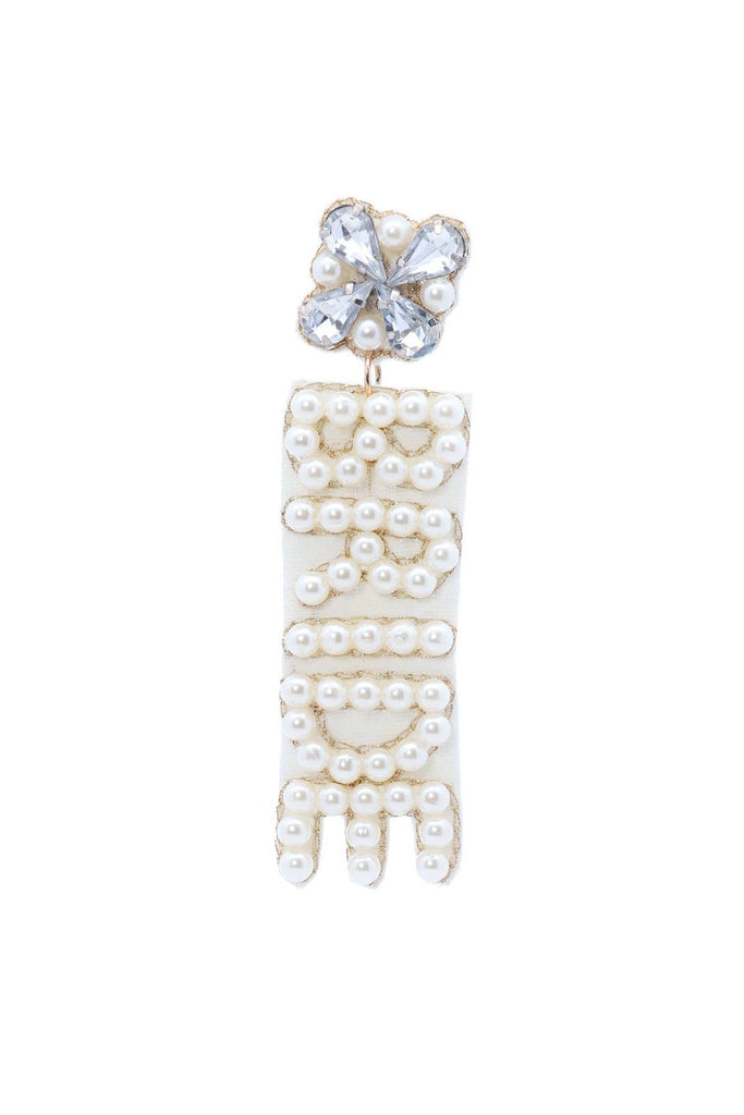 Bride Pearl Drop Earrings: IVORY(GDIVY) - The Edit LLC