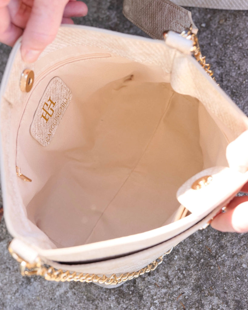 Brielle Bucket Bag Shimmer Champagne: Default - The Edit LLC