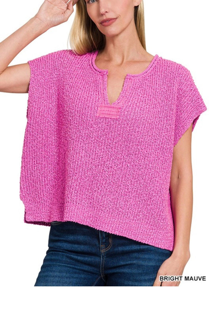 Bright Mauve Spring Sweater - The Edit LLC