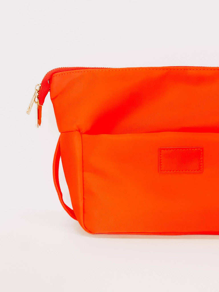 Bright Orange Cosmetic Bum Bag, Cosmetic Pouch, Makeup Pouch - The Edit LLC