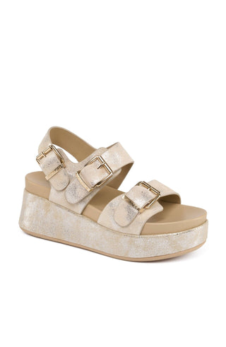 BROOKE: SAND METALLIC / 8.5 - The Edit LLC