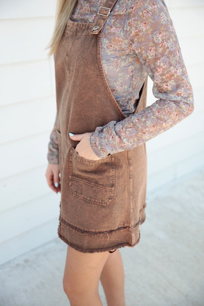 Brown Denim Dress - The Edit LLC