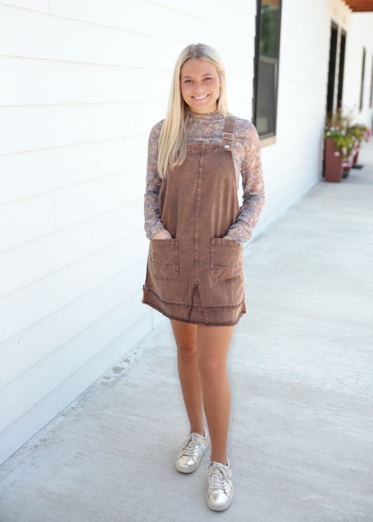 Brown Denim Dress - The Edit LLC