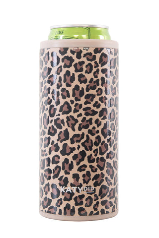 Brown Leopard Wholesale Slim Can Sleeve: Brown Leopard - The Edit LLC