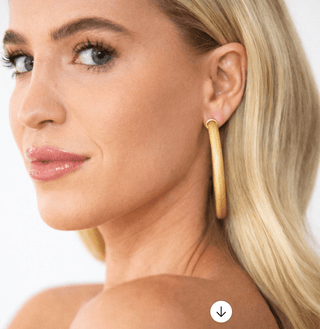Brushed Gold Hoop Earrings : Medium - The Edit LLC