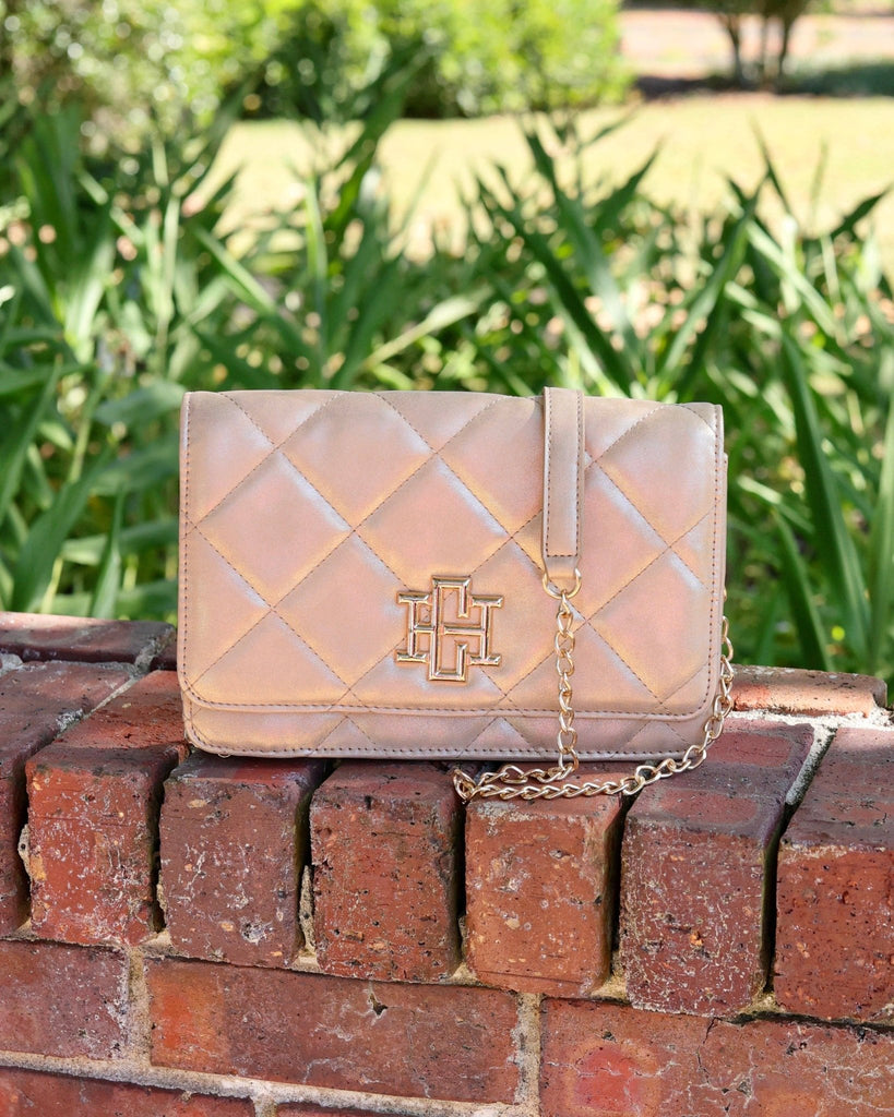 Bryn Clutch/Crossbody Gold Shimmer LD: Default - The Edit LLC