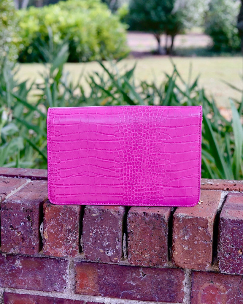 Bryn Clutch/Crossbody Hot Pink EC: Default - The Edit LLC