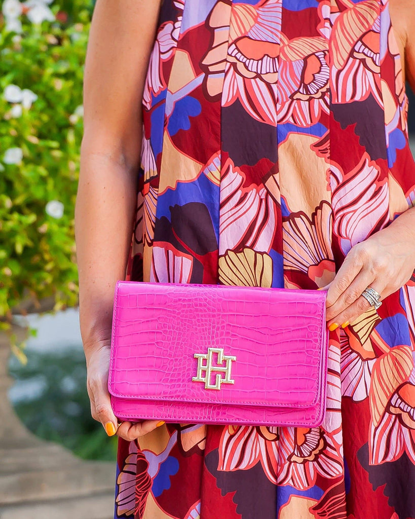Bryn Clutch/Crossbody Hot Pink EC: Default - The Edit LLC