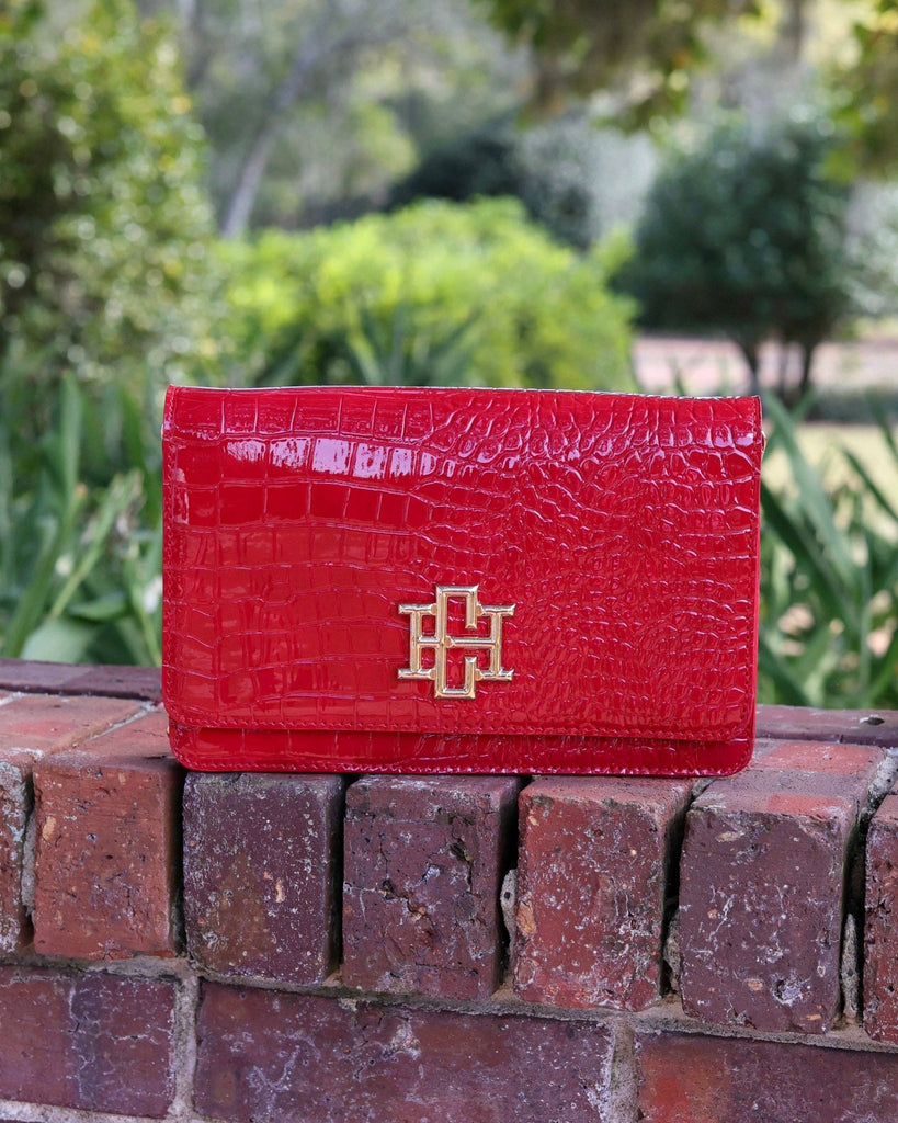 Bryn Clutch/Crossbody Red Patent EC: Default - The Edit LLC