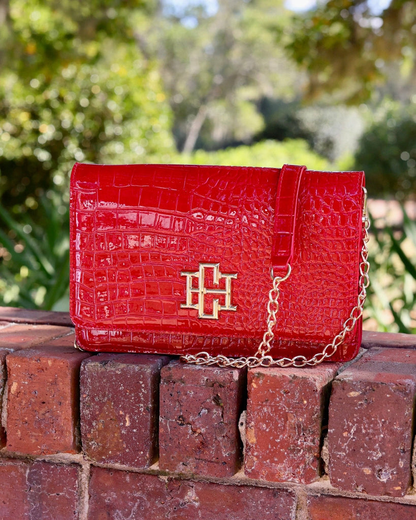 Bryn Clutch/Crossbody Red Patent EC: Default - The Edit LLC