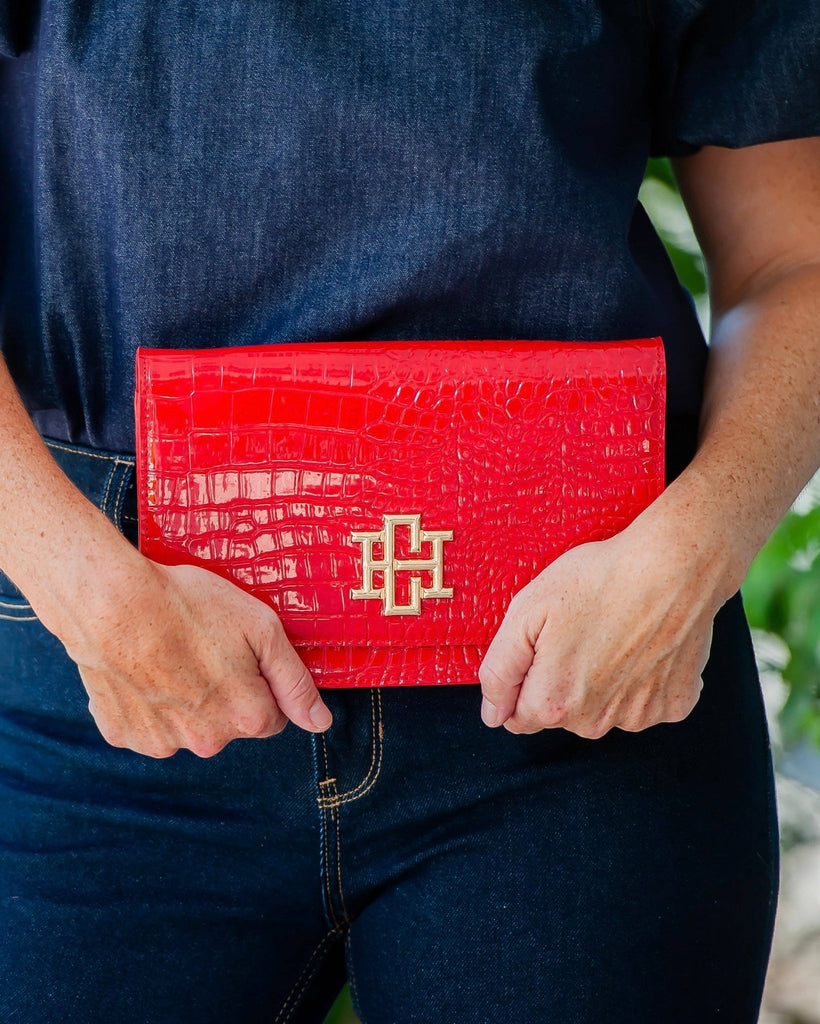 Bryn Clutch/Crossbody Red Patent EC: Default - The Edit LLC
