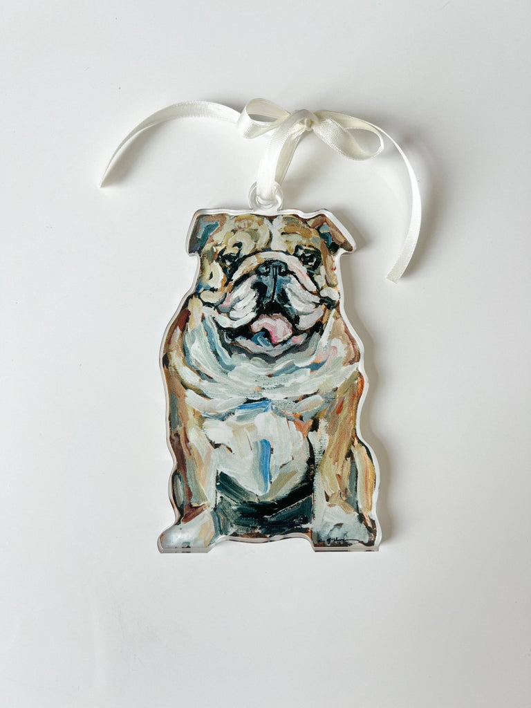 "Bulldog Fawn & White" ornament - The Edit LLC