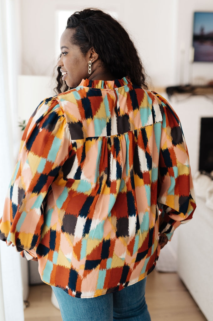 Call It What It Is Mod Print Blouse - The Edit LLC