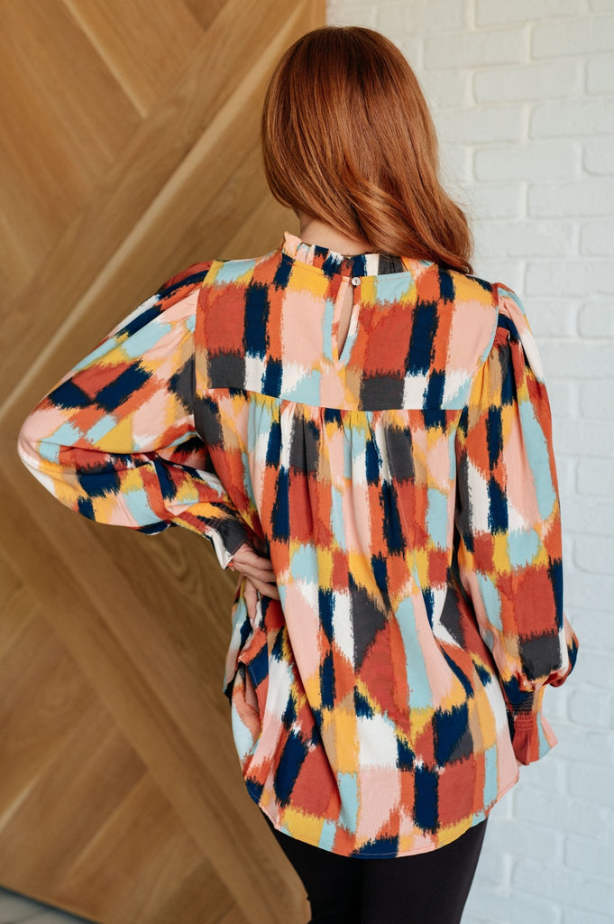 Call It What It Is Mod Print Blouse - The Edit LLC