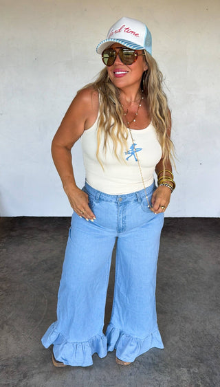 CALLIE RUFFLE JEANS: 1 - The Edit LLC