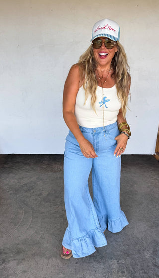 CALLIE RUFFLE JEANS: 1 - The Edit LLC