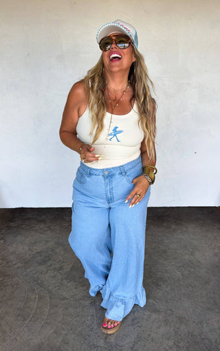 CALLIE RUFFLE JEANS: 1 - The Edit LLC