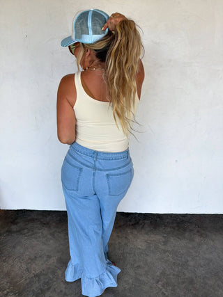 CALLIE RUFFLE JEANS: 1 - The Edit LLC