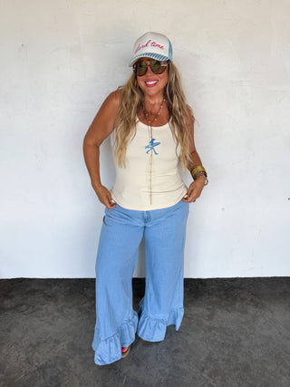 CALLIE RUFFLE JEANS: 1 - The Edit LLC