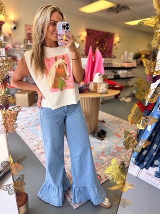 CALLIE RUFFLE JEANS - The Edit LLC