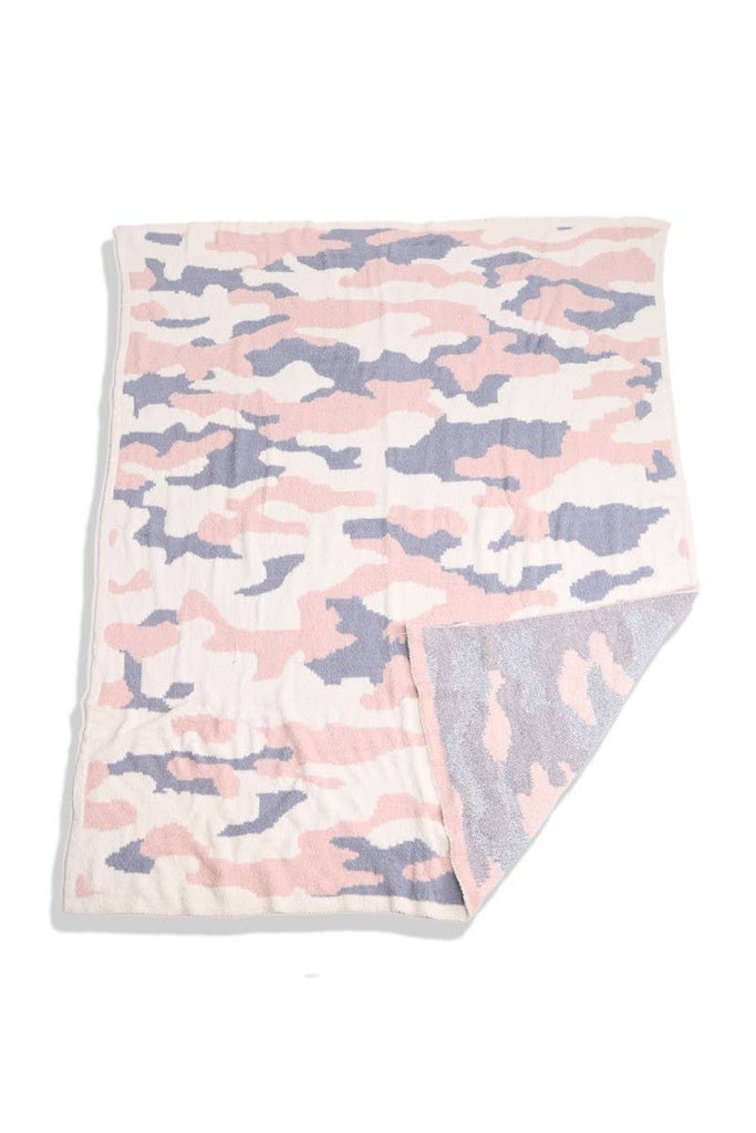 Camouflage Print Luxury Soft Throw Blanket: GREEN / ONE SIZE - The Edit LLC