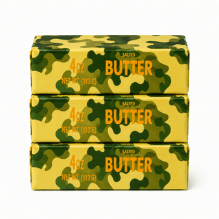 Camouflage Slow Rise Butter Squishy 🧈💚💛🧡-Sensory Toy - The Edit LLC