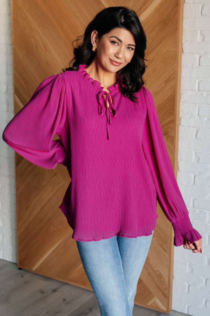 Candid Moment Ruffle Neckline Blouse - The Edit LLC