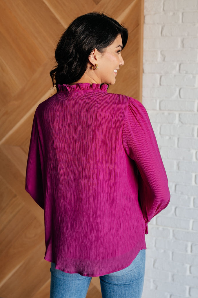 Candid Moment Ruffle Neckline Blouse - The Edit LLC