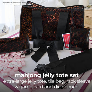 Case-Mate Mahjong Jelly Tote Set: Ballet Pink Bow - The Edit LLC