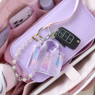 Case-Mate Mini Jelly Tote Bag Keychain & Bag Charm: Tortoiseshell Bow - The Edit LLC