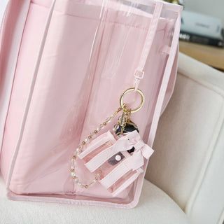 Case-Mate Mini Jelly Tote Bag Keychain & Bag Charm: Tortoiseshell Bow - The Edit LLC
