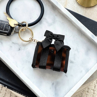 Case-Mate Mini Jelly Tote Bag Keychain & Bag Charm: Tortoiseshell Bow - The Edit LLC