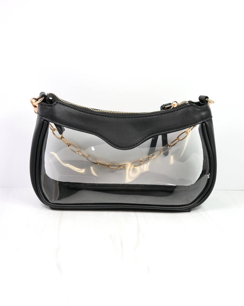 Cassidy Clear Crossbody BLACK: Default - The Edit LLC
