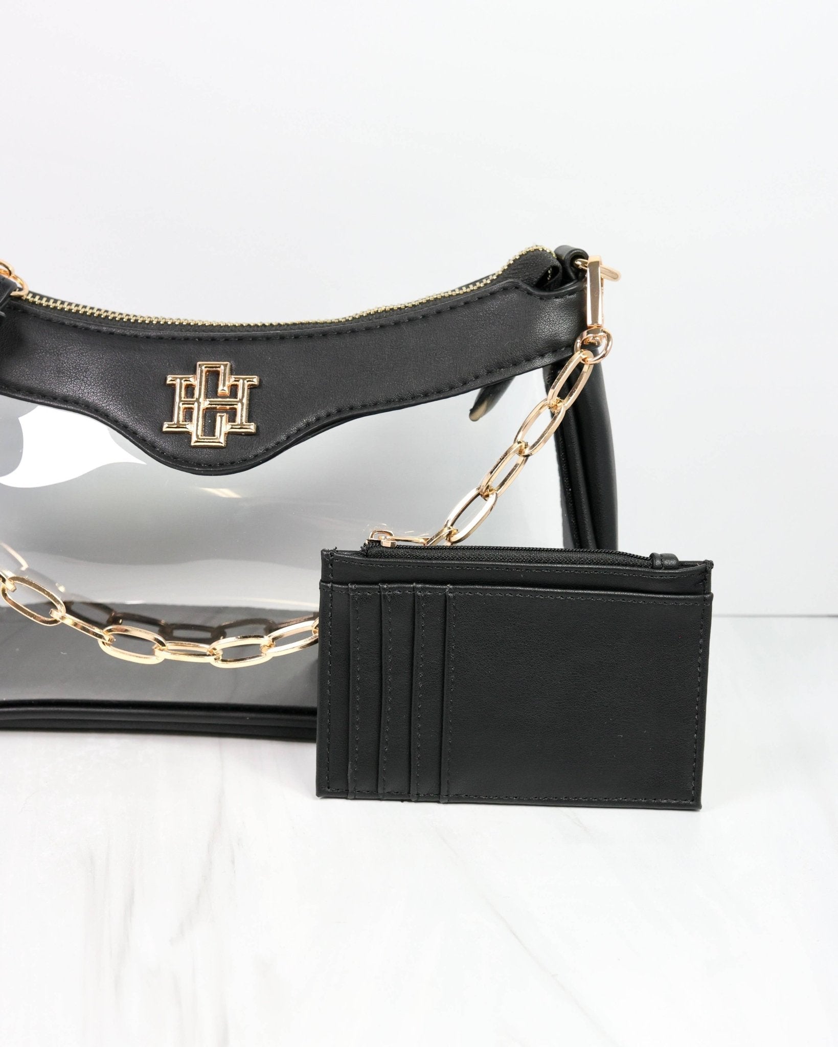 Cassidy Clear Crossbody BLACK: Default - The Edit LLC