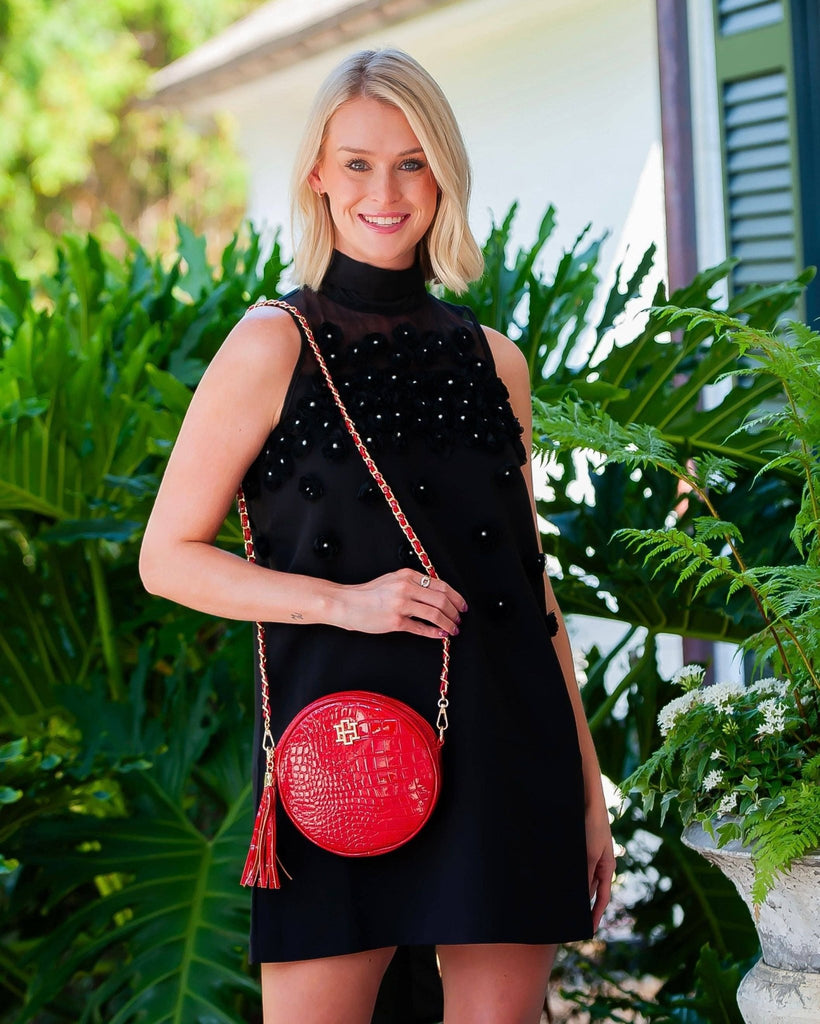 Cece Circular Crossbody Red Patent EC: Default - The Edit LLC